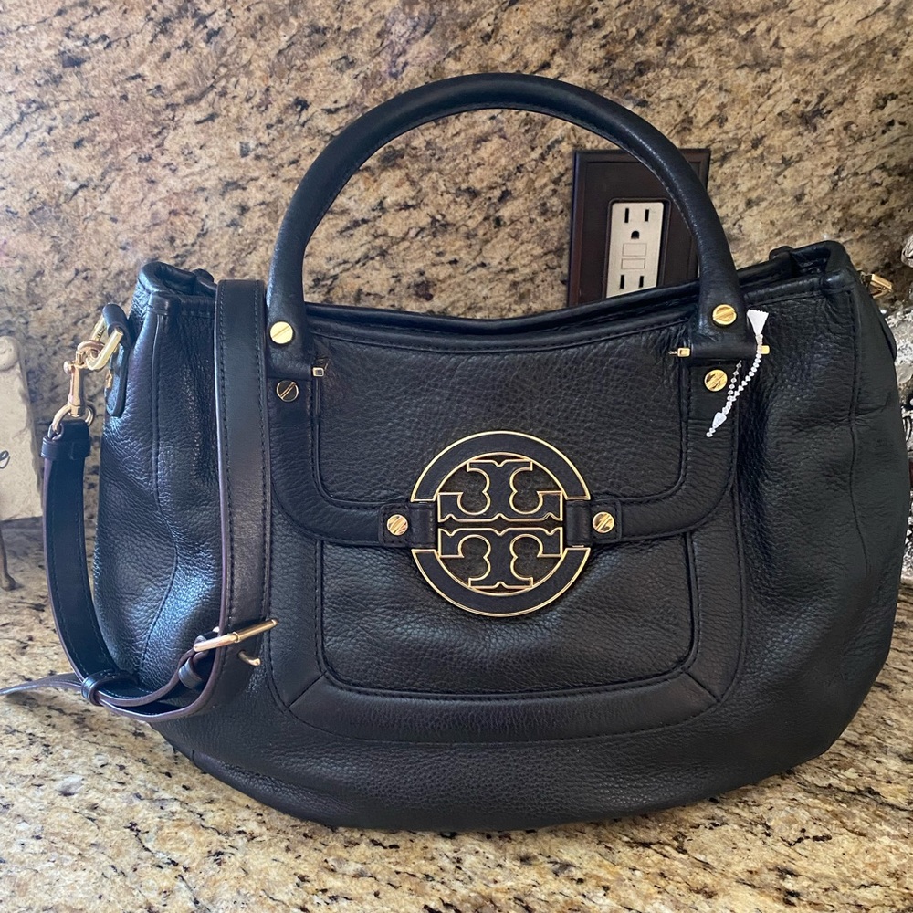Tory Burch black bag with gold accents
